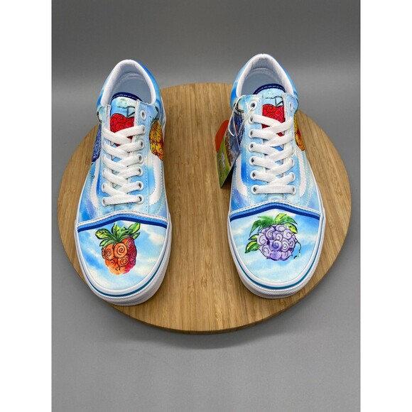 Vans One Piece Devil Fruit Skate Sneaker Old Skool Shoes Blue Mens 7.5 Womens 9 - Picture 10 of 16